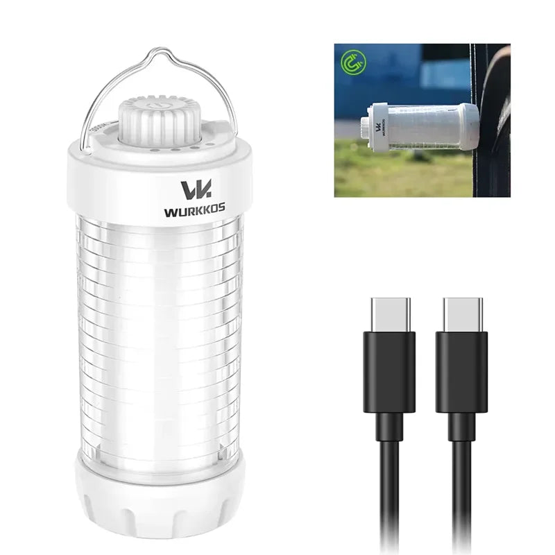 Linterna de Camping Wurkkos CL01, 550 Lúmenes, Recargable con Batería 18650, Mini Linterna LED Magnética