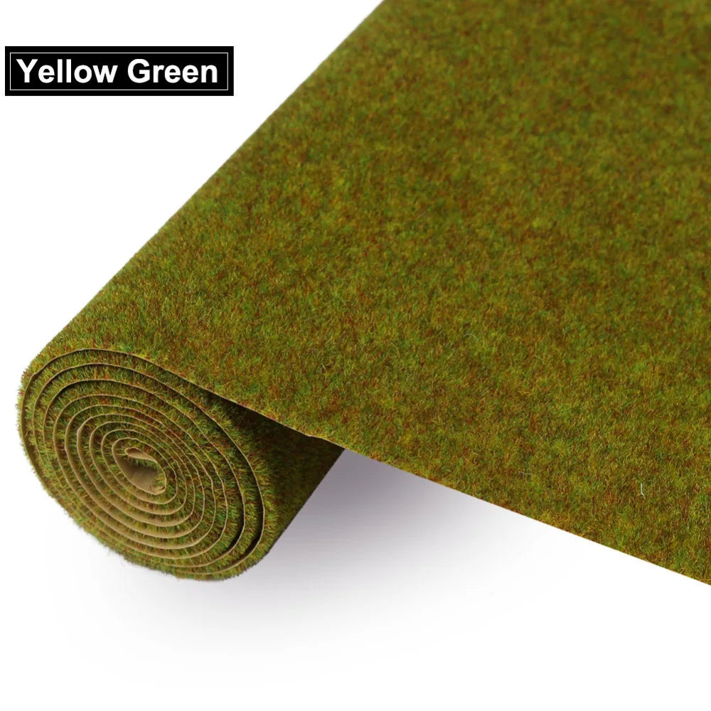 Evemodel-alfombrilla de césped de 0,4 m x 1m, modelo de césped Artificial verde, alfombras de césped para modelo arquitectónico, diseño de tren de paisaje, escala HO O N