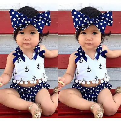 Citgeett Summer 3Pcs/set Infant Baby Girls