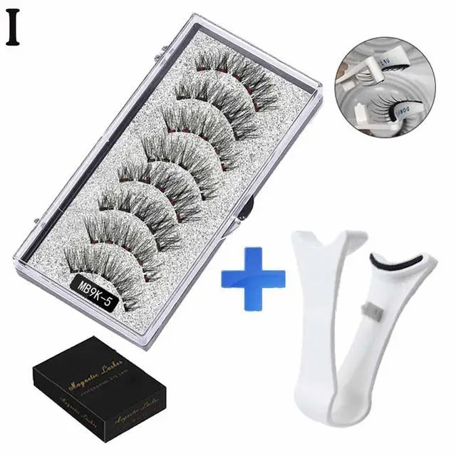 Pestañas magnéticas naturales 3D, con 5 pestañas magnéticas, caja de envío, pestañas hechas a mano, regalo falso, soporte reutilizable, Drop Magne T6N2