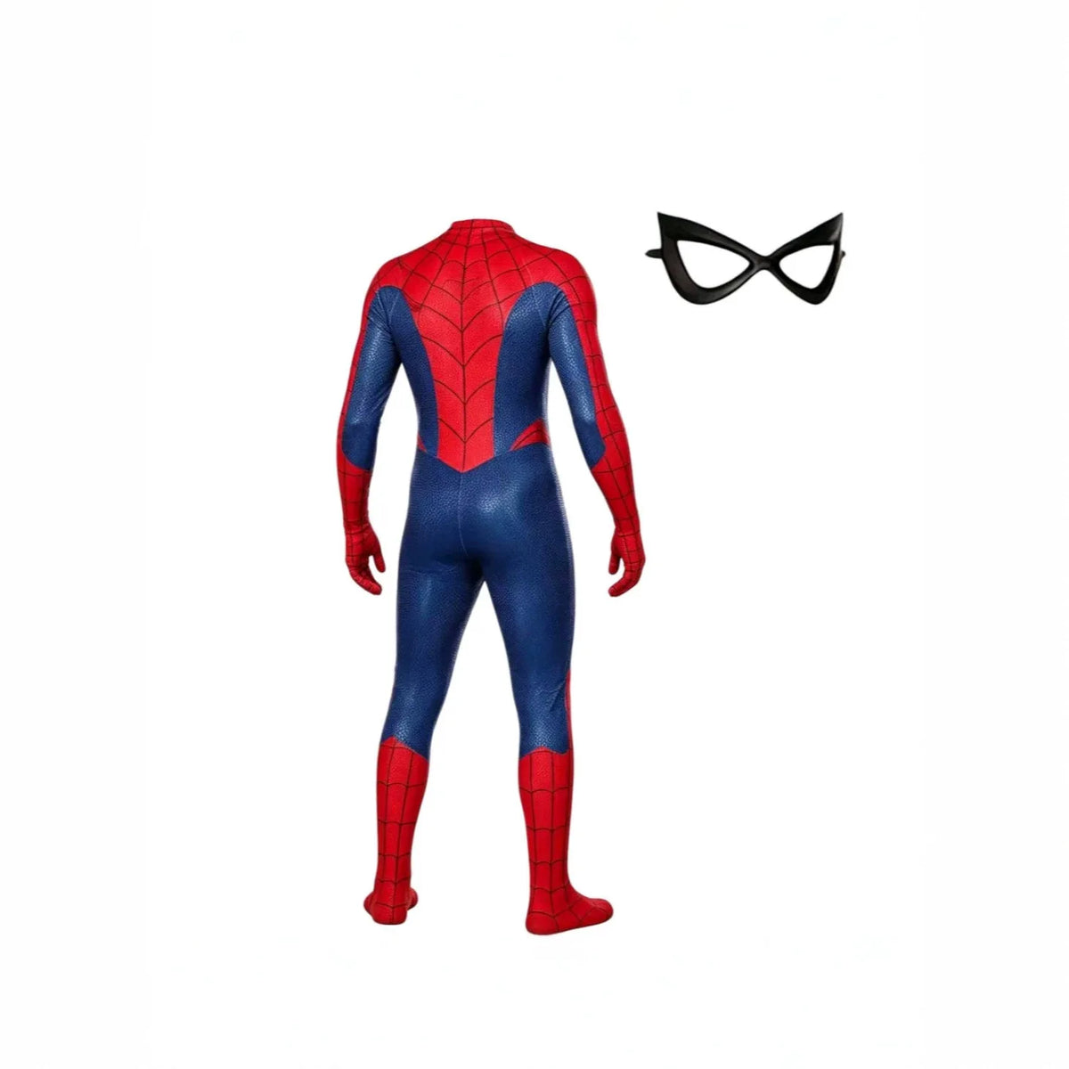 Red and blue Spider-Man cos costume Halloween Comic-Con Children Adult one-piece tights Independent blindfold Hero performance