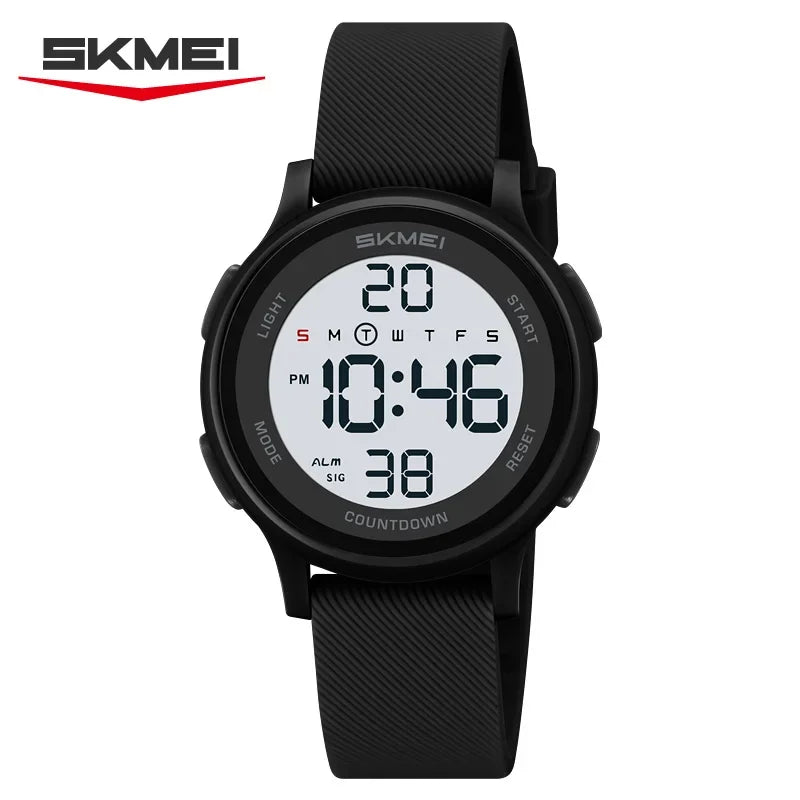 SKMEI 2427 relojes de pulsera digitales coloridos para niños, reloj electrónico deportivo resistente al agua para niños y niñas, reloj infantil a prueba de golpes