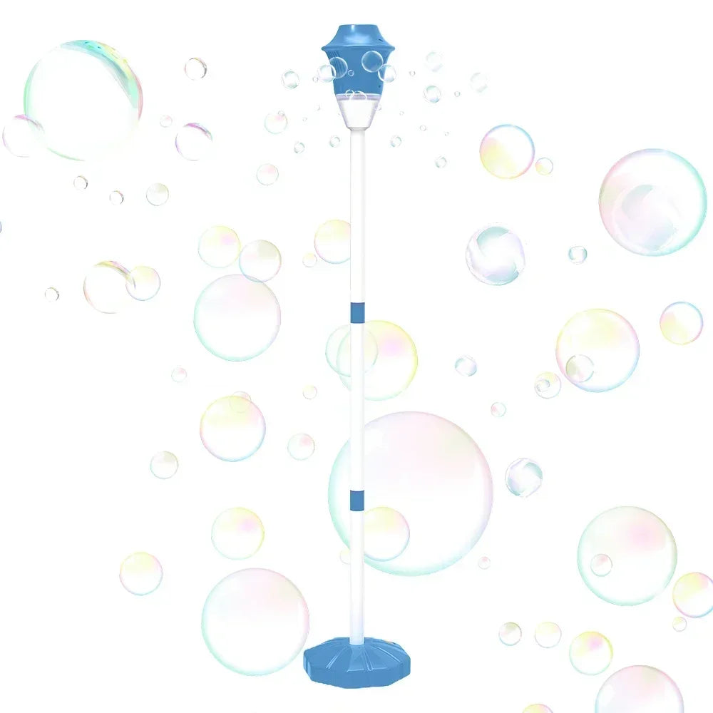 Máquina de burbujas con soporte con luces y música para soplador de burbujas de jabón al aire libre, adecuado para deportes acuáticos, decoración para fiesta de boda, burbujas
