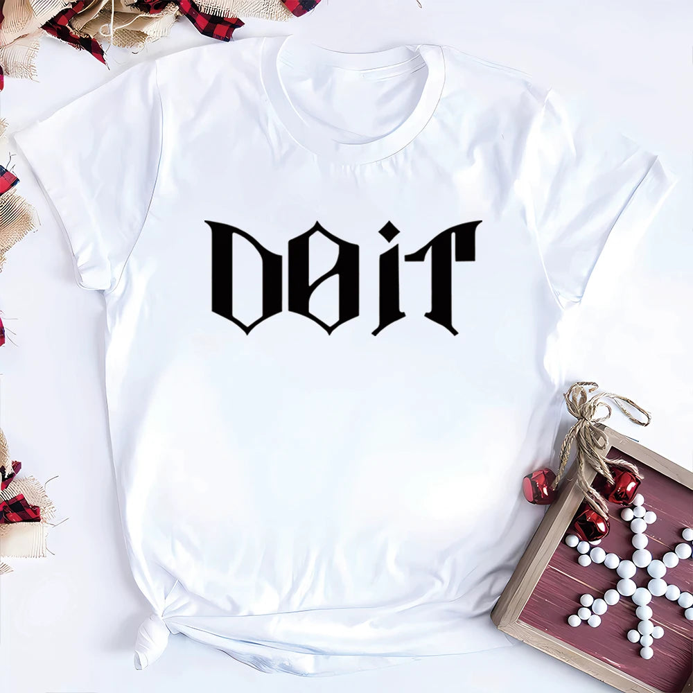 Camiseta Kpop 2026 SKZ It Tape Do It, Camiseta DO IT, Camisetas K-pop, Tops Harajuku, Ropa Urbana Unisex, Tops Casuales de Manga Corta