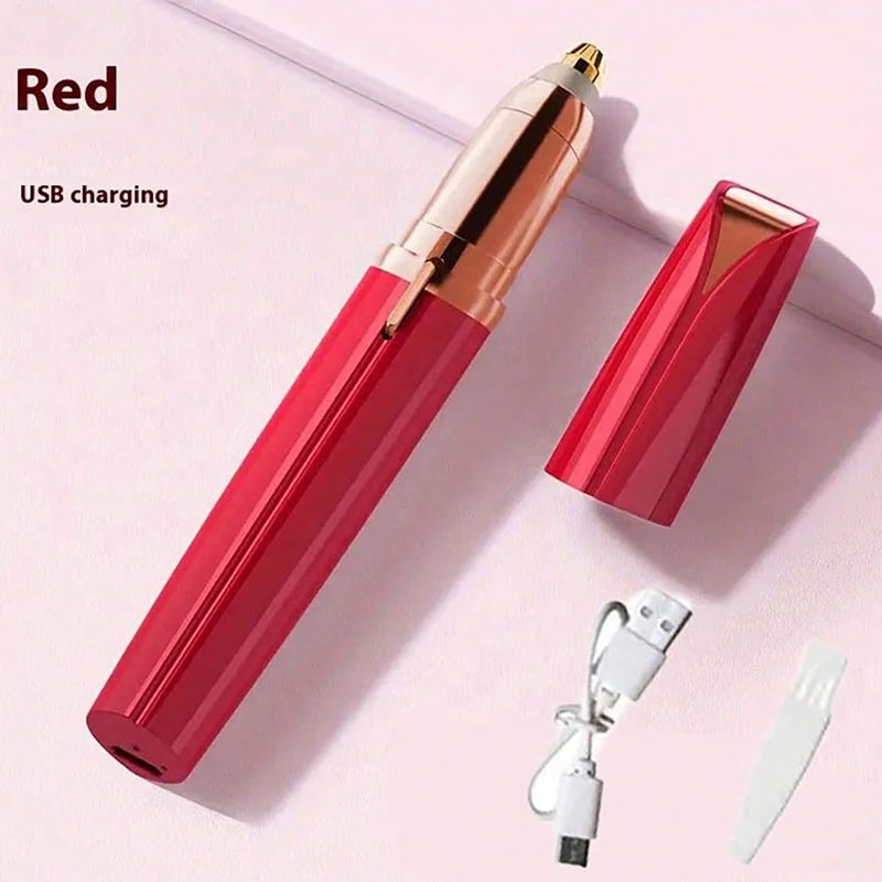 Recortador de cejas eléctrico, depilación de seguridad, depiladora de cejas, cargador USB, Mini afeitadora moldeadora, depilación, belleza indolora
