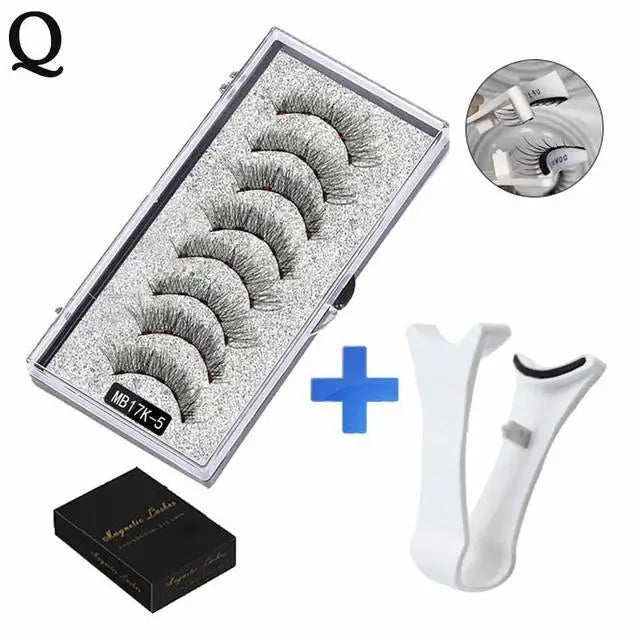 Pestañas magnéticas naturales 3D, con 5 pestañas magnéticas, caja de envío, pestañas hechas a mano, regalo falso, soporte reutilizable, Drop Magne T6N2