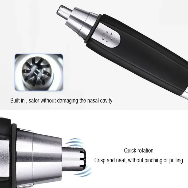 Recortador de pelo eléctrico indoloro para nariz y oreja, cuchilla lavable portátil, removedor de vello para cejas y cara, herramienta ligera de cuidado Personal para el hogar