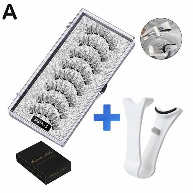 Pestañas magnéticas naturales 3D, con 5 pestañas magnéticas, caja de envío, pestañas hechas a mano, regalo falso, soporte reutilizable, Drop Magne T6N2