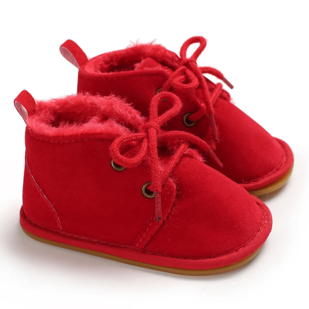Zapatos de Terciopelo Rojos para Bebé