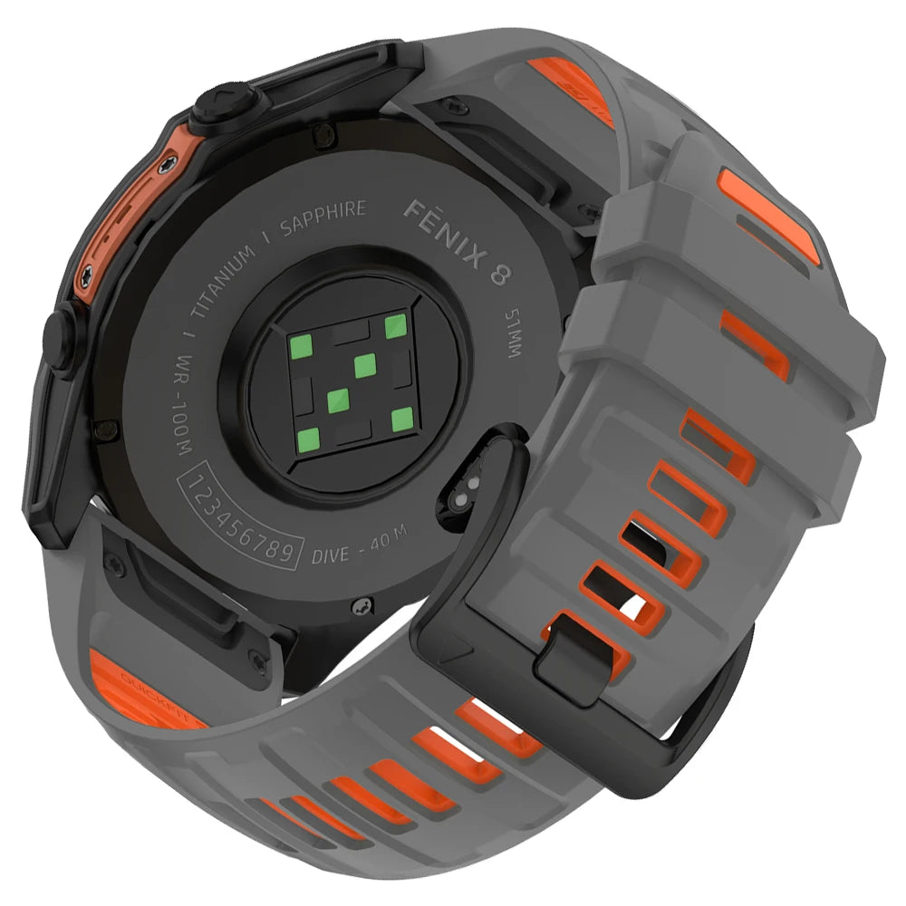 Correa de silicona para reloj Fenix 8 Pro, correa deportiva de 22/26mm para Garmin Tactix 7/Quatix8 Forerunner 970 965 Instinct 2X, pulsera de ajuste rápido