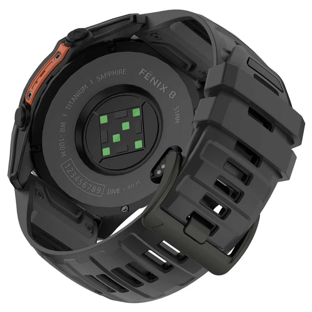 Correa de silicona para reloj Fenix 8 Pro, correa deportiva de 22/26mm para Garmin Tactix 7/Quatix8 Forerunner 970 965 Instinct 2X, pulsera de ajuste rápido