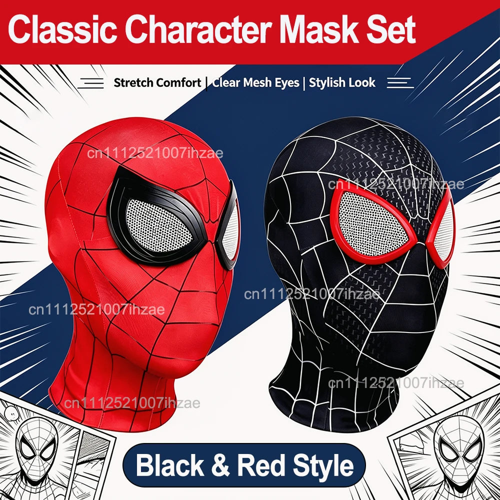 Spider-Man-Inspired Stretch Cosplay Mask for Adults