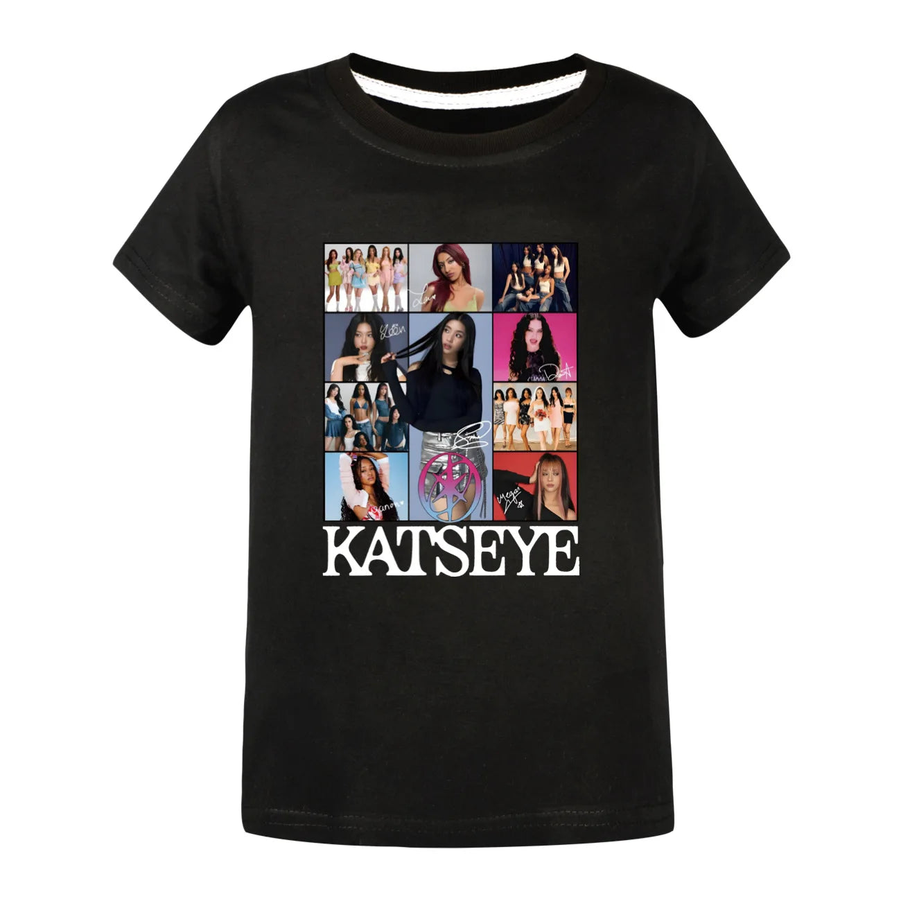 Camiseta KATSEYE Kpop para niños, ropa de verano 2026, camisetas de manga corta para niñas, ropa de calle a la moda para niños