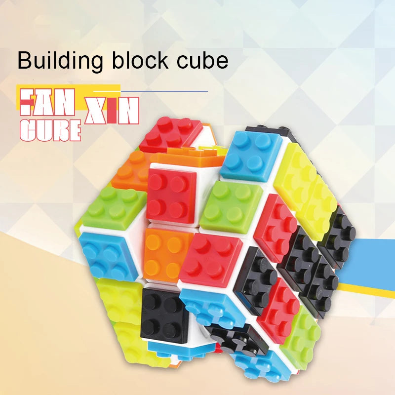 Building Block Cube Puzzle DIY Children's Educational  Early Learning 3D Cube Puzzle Stress Relief Building Toy