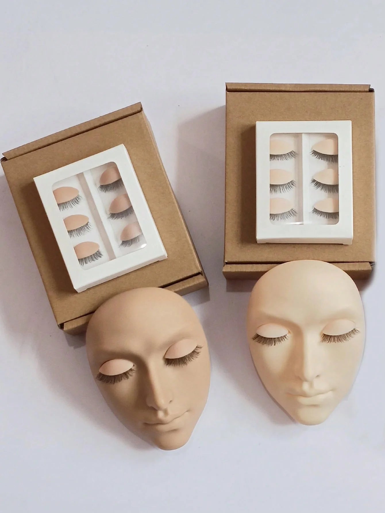 Cabeza de maniquí de pestañas, entrenamiento Facial falso de silicona cosmetología de la piel extensión de ojos de pestañas práctica maquillaje herramientas de tratamiento facial