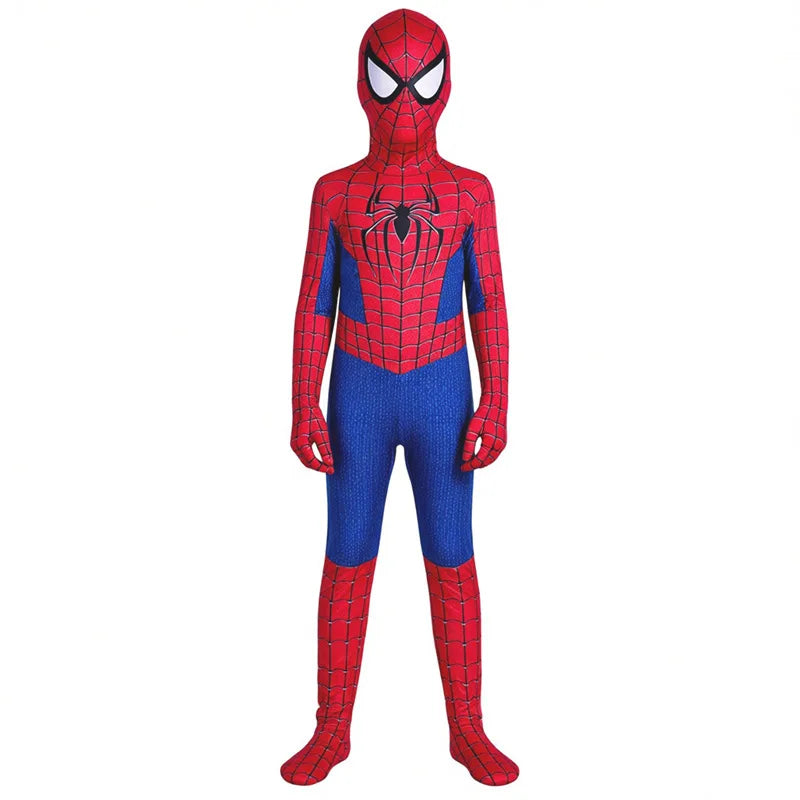 Red Spider-Themed Full-Body Cosplay Suit for Adults