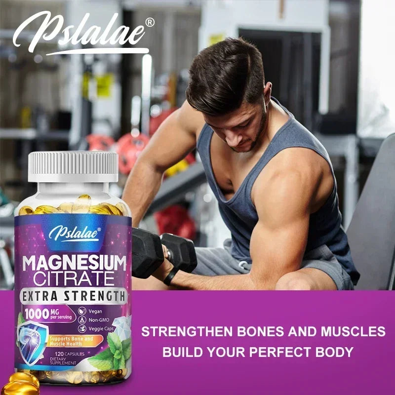 Citrato de magnesio: soporte muscular, nervio y energía, mejora la salud del corazón
