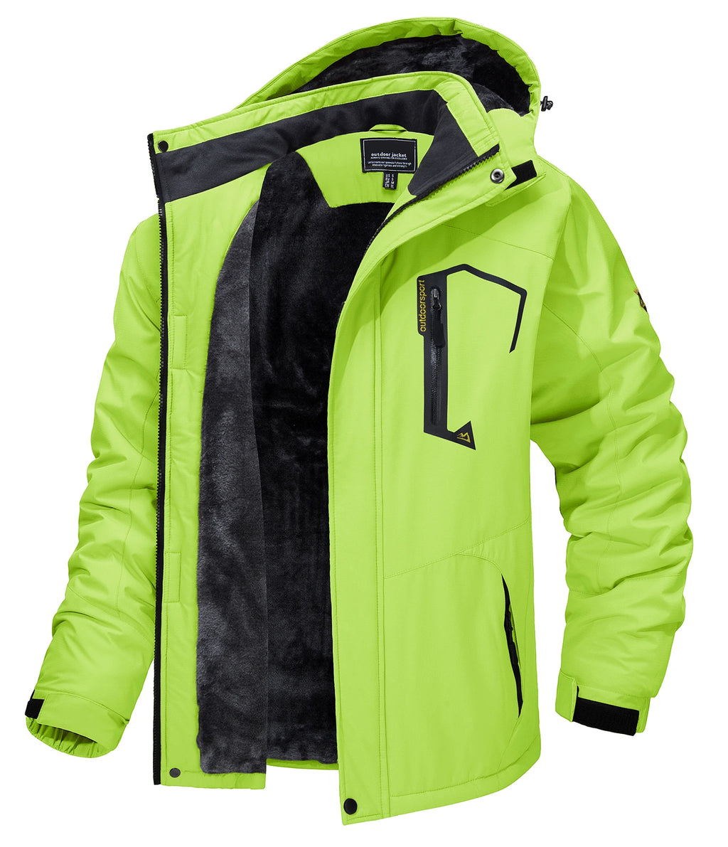 TACVASEN, chaquetas de montaña con forro polar, chaquetas de senderismo para hombre, abrigos con capucha extraíbles para exteriores, Parka de esquí y Snowboard, prendas de vestir de invierno