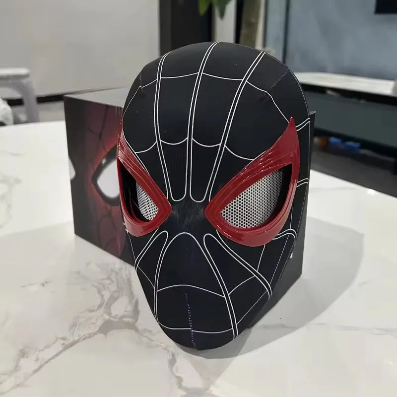Spider-Man Cosplay Mask with Chin-Controlled Moving Eyes