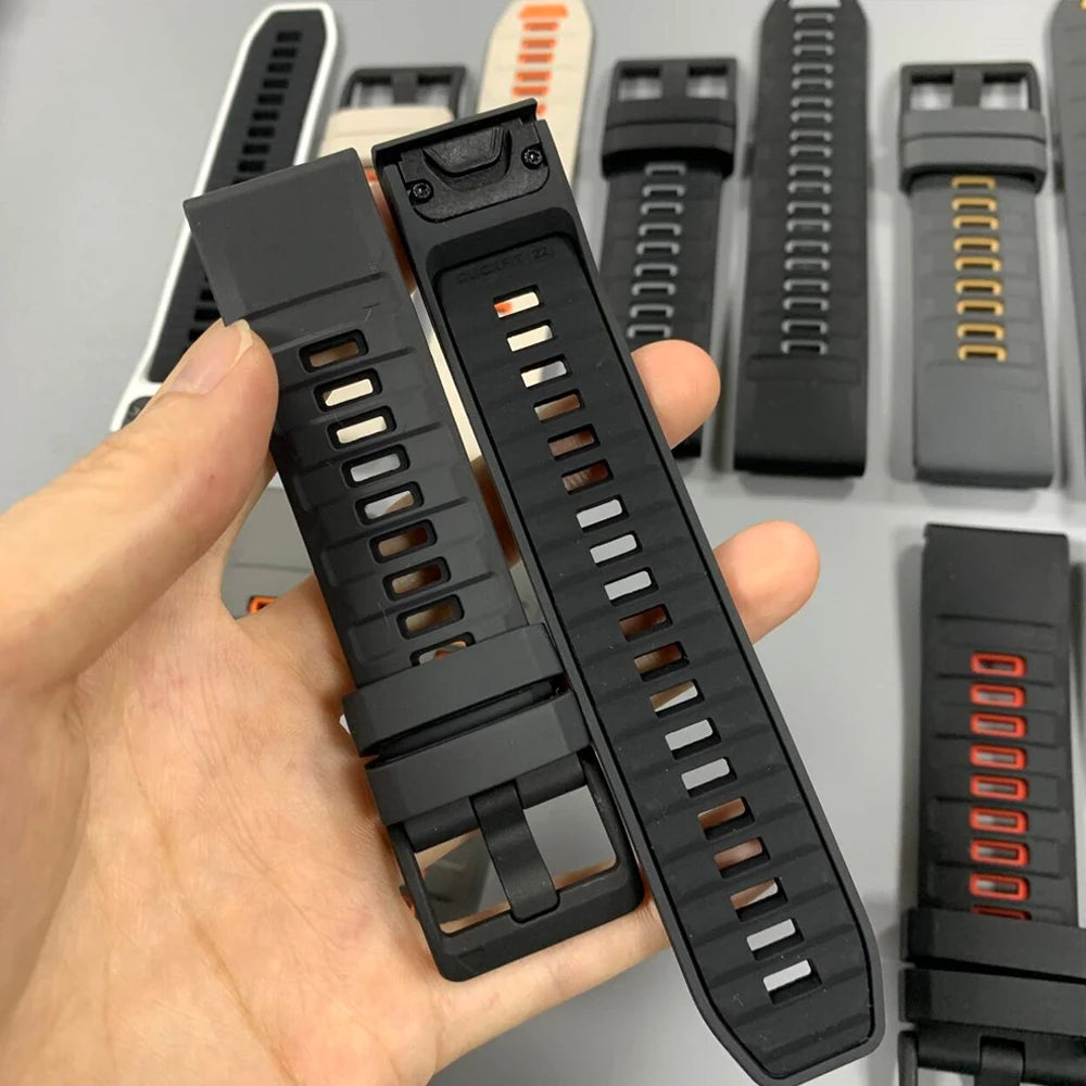 Correa de silicona para reloj Fenix 8 Pro, correa deportiva de 22/26mm para Garmin Tactix 7/Quatix8 Forerunner 970 965 Instinct 2X, pulsera de ajuste rápido