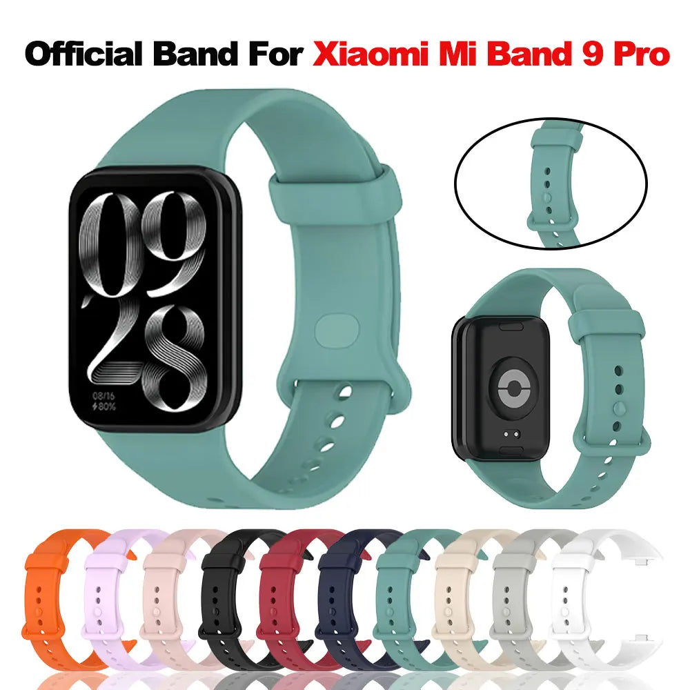 Correa de silicona oficial para reloj Xiaomi Mi Band 9 Pro, pulsera deportiva inteligente para Mi Band 9Pro, accesorios de pulsera