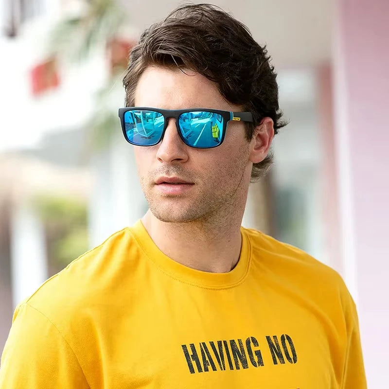 Gafas de Sol Polarizadas de Lujo, Gafas de Sol Cuadradas de Moda para Hombre, Gafas de Sol Vintage para Conducir, Pescar, Gafas Deportivas con Protección UV