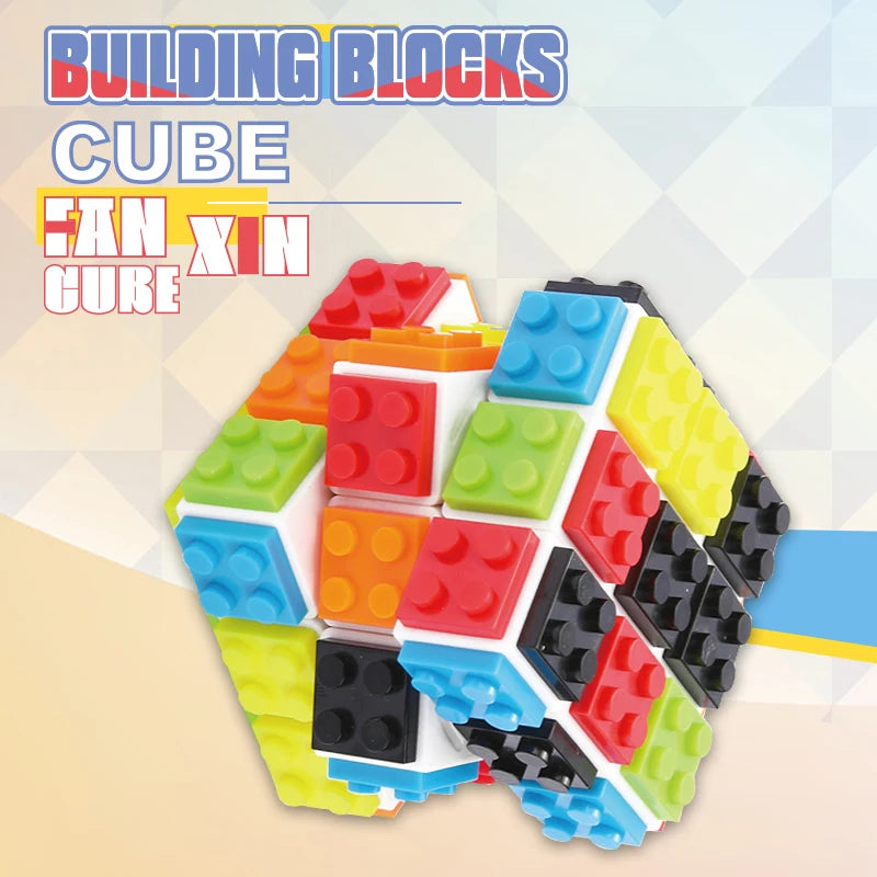 DIY Series Bricks Magic Cube 3x3x3 Professional Speed Cube Puzzle Toys Enlighten Educational Building Blocks Toys for Kids Gifts
