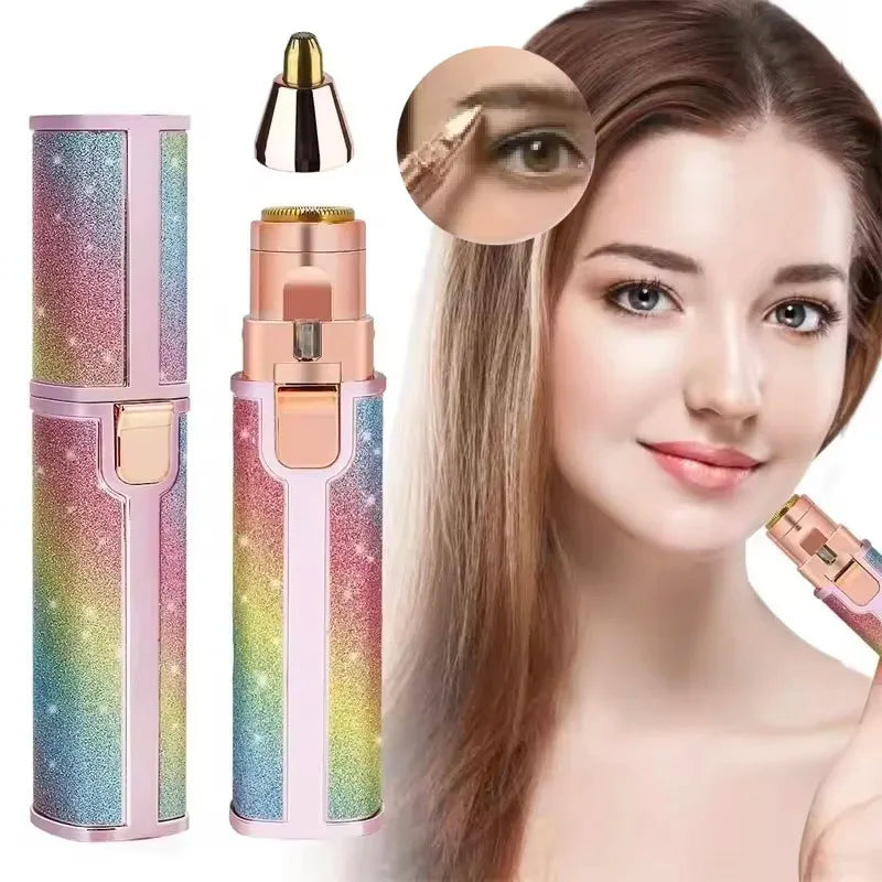 Depiladora eléctrica portátil 2 en 1, recortadora de cejas, depiladora de labios Facial corporal para mujer, Mini afeitadora indolora recargable