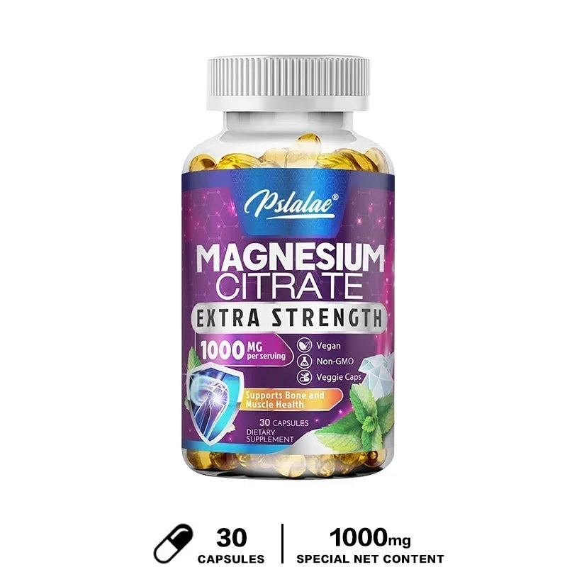 Citrato de magnesio: soporte muscular, nervio y energía, mejora la salud del corazón
