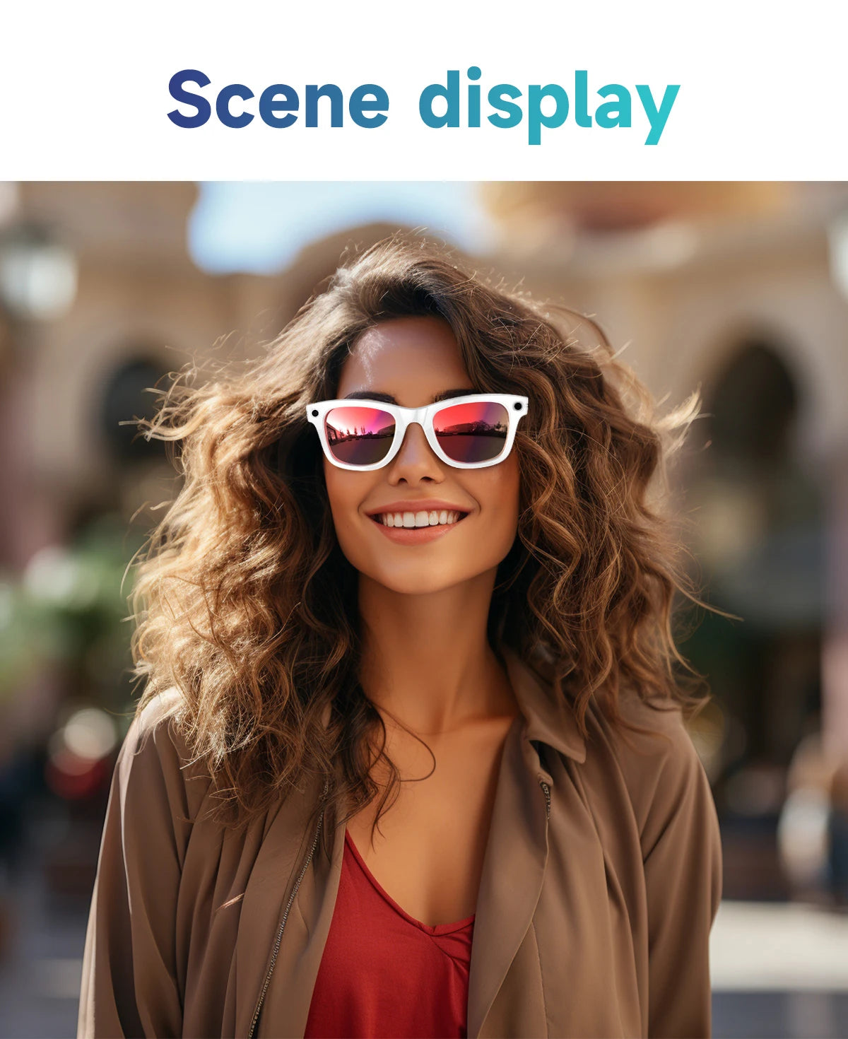 Gafas inteligentes HD grabación de vídeos reconocimiento de fotos AI traducción de respuesta 290mAh batería grande IP67 gafas Bluetooth impermeables