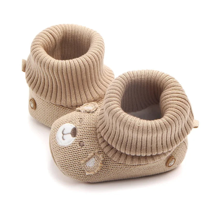 Baby Wool Shoes Little Boy and Girls Newborn Bootie Winter Warm Infant Toddler Crib Shoes Classic Floor First Walkers