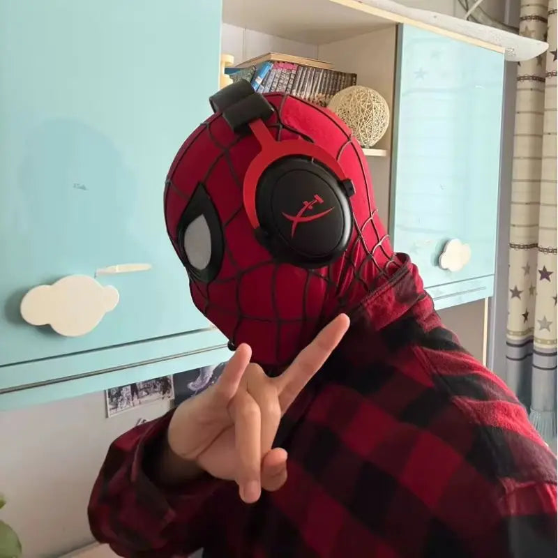 Spider-Man Cosplay Mask with Magnetic Back Cover