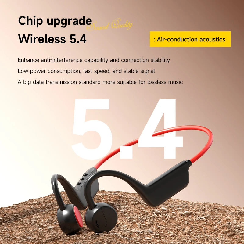 Auriculares OnePlus de Conducción Ósea, Auriculares Deportivos con Bluetooth 5.4, Resistentes al Agua IPX8, Manos Libres con Micrófono para Hacer Ejercicio
