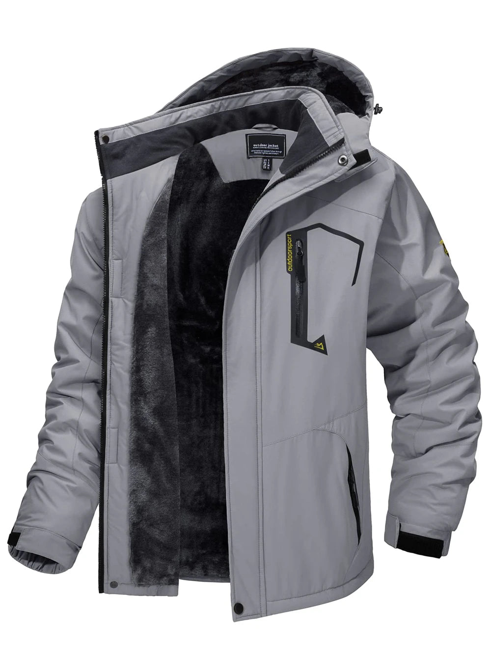 TACVASEN, chaquetas de montaña con forro polar, chaquetas de senderismo para hombre, abrigos con capucha extraíbles para exteriores, Parka de esquí y Snowboard, prendas de vestir de invierno