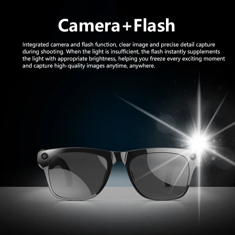 Gafas Inteligentes Lenovo con IA, Cámara 8K de 1200mp, Chat GPT, Táctiles, Deportivas, Reproductor de Música, Llamadas Bluetooth, Asistente de Voz