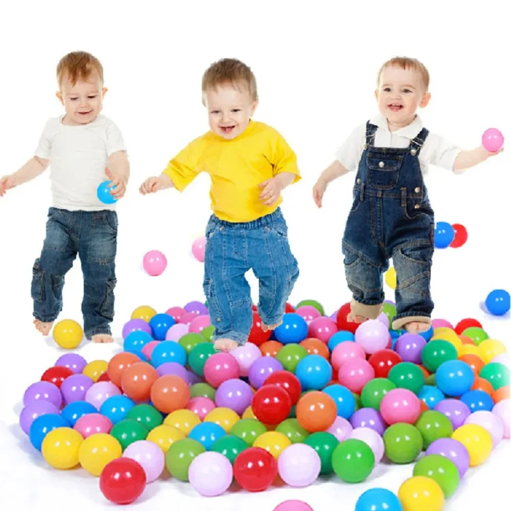 100 Uds. Pelota deportiva al aire libre, piscina de agua suave colorida, pelota de ola de mar para bebé, pelota de aire ecológica para el estrés, tienda de campaña, juguetes para niños