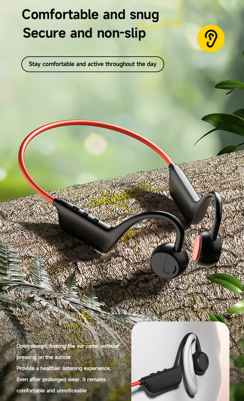 Auriculares OnePlus de Conducción Ósea, Auriculares Deportivos con Bluetooth 5.4, Resistentes al Agua IPX8, Manos Libres con Micrófono para Hacer Ejercicio