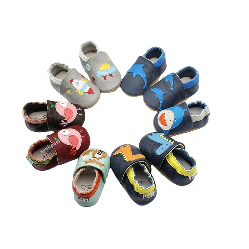 Baby Shoes Soft Cow Leather Bebe Newborn Booties for Babies Boys Girls Infant Toddler Moccasins Slippers First Walkers