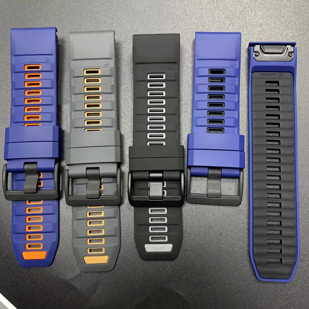Correa de silicona para reloj Fenix 8 Pro, correa deportiva de 22/26mm para Garmin Tactix 7/Quatix8 Forerunner 970 965 Instinct 2X, pulsera de ajuste rápido