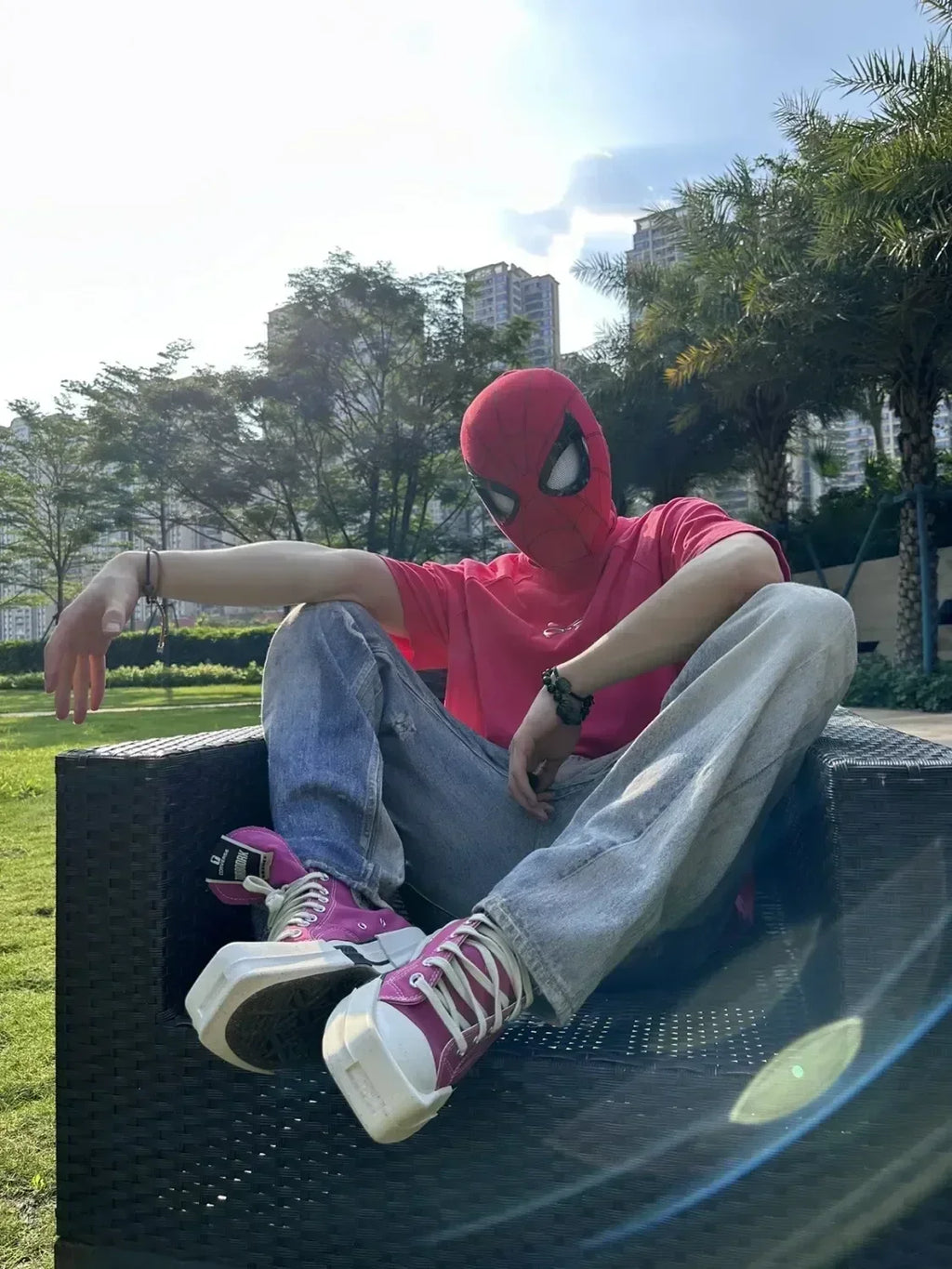Spider-Man-Inspired Moving-Eye Cosplay Mask