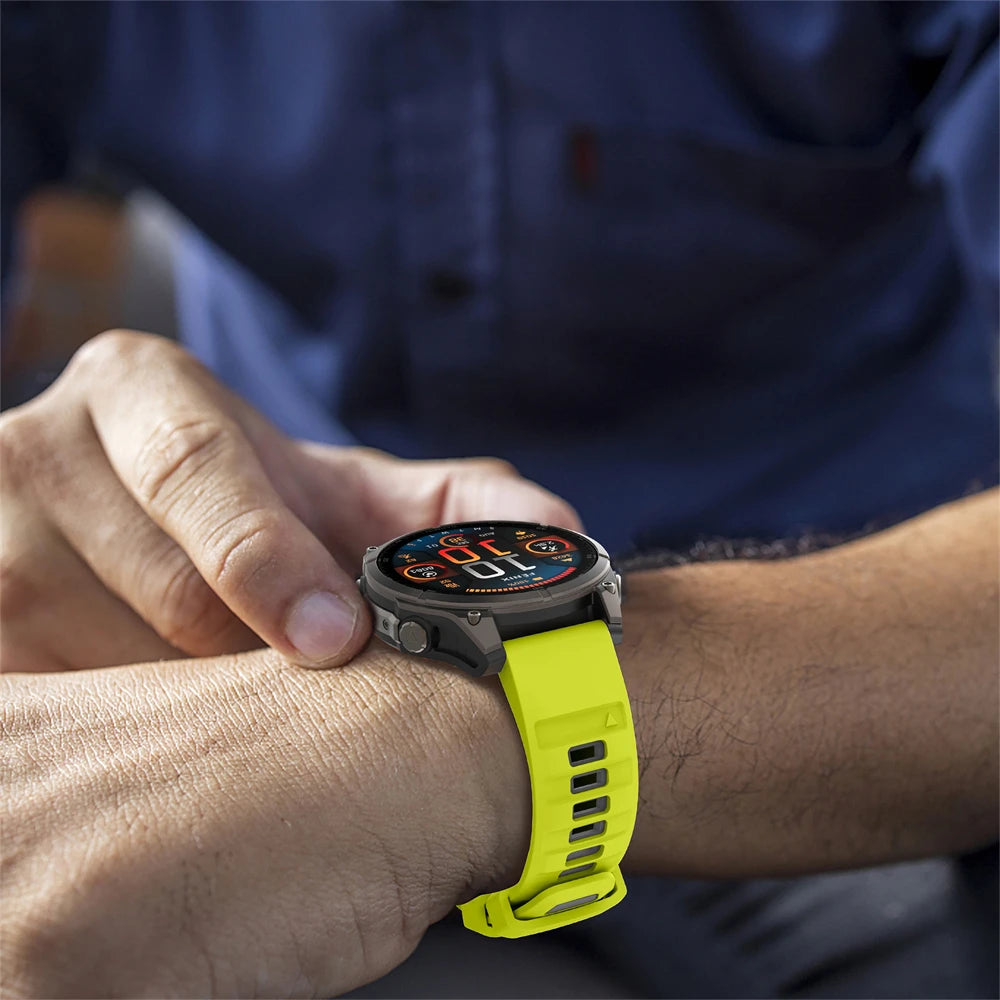 Correa de silicona para reloj Fenix 8 Pro, correa deportiva de 22/26mm para Garmin Tactix 7/Quatix8 Forerunner 970 965 Instinct 2X, pulsera de ajuste rápido