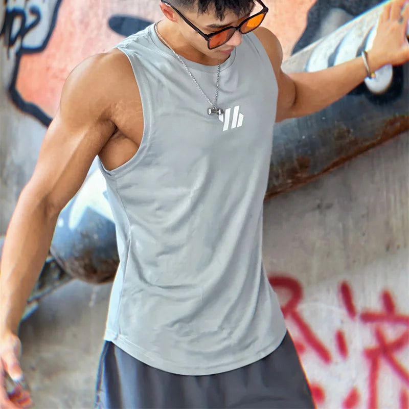 Chaleco de gimnasio de verano para hombre, camisa de malla de alta calidad, camisetas sin mangas, camisetas sin mangas para correr, chaleco deportivo para Fitness, ropa para hombre 2025