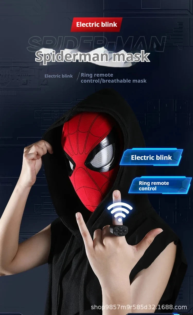 Spider-Man-Inspired Moving-Eye Cosplay Mask