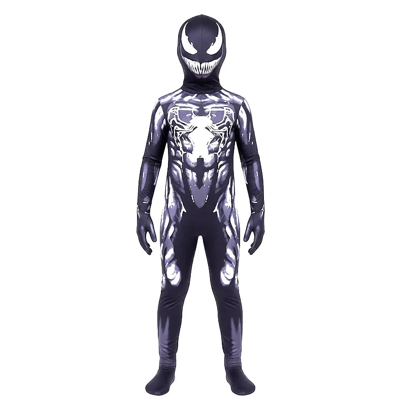 Red Spider-Themed Full-Body Cosplay Suit for Adults