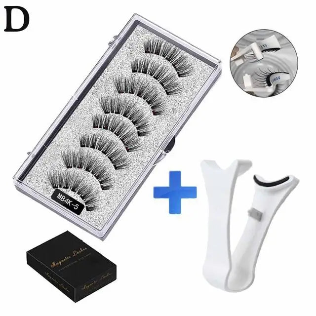 Pestañas magnéticas naturales 3D, con 5 pestañas magnéticas, caja de envío, pestañas hechas a mano, regalo falso, soporte reutilizable, Drop Magne T6N2