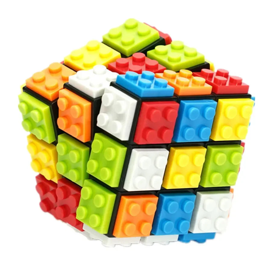 Building Block Cube Puzzle DIY Children's Educational  Early Learning 3D Cube Puzzle Stress Relief Building Toy