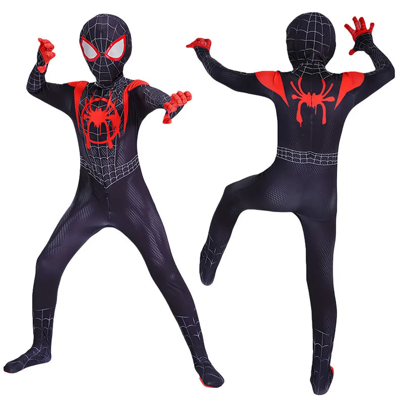 Red Spider-Themed Full-Body Cosplay Suit for Adults