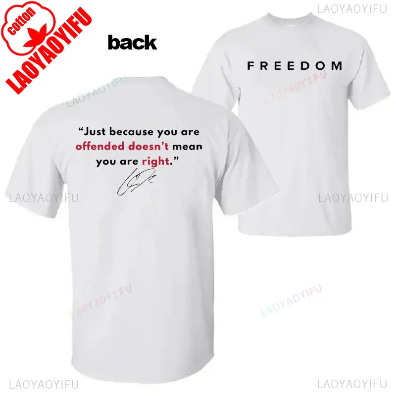 Camisa de libertad de Charlie Kirk, camiseta de héroe americano conmemorativa del homenaje, camiseta de activismo patriótico, camisetas gráficas Harajuku, ropa de calle