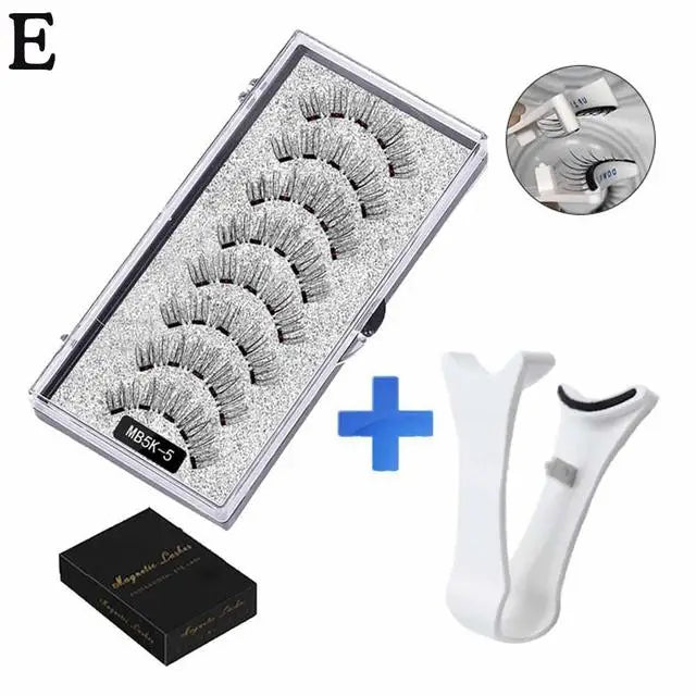 Pestañas magnéticas naturales 3D, con 5 pestañas magnéticas, caja de envío, pestañas hechas a mano, regalo falso, soporte reutilizable, Drop Magne T6N2