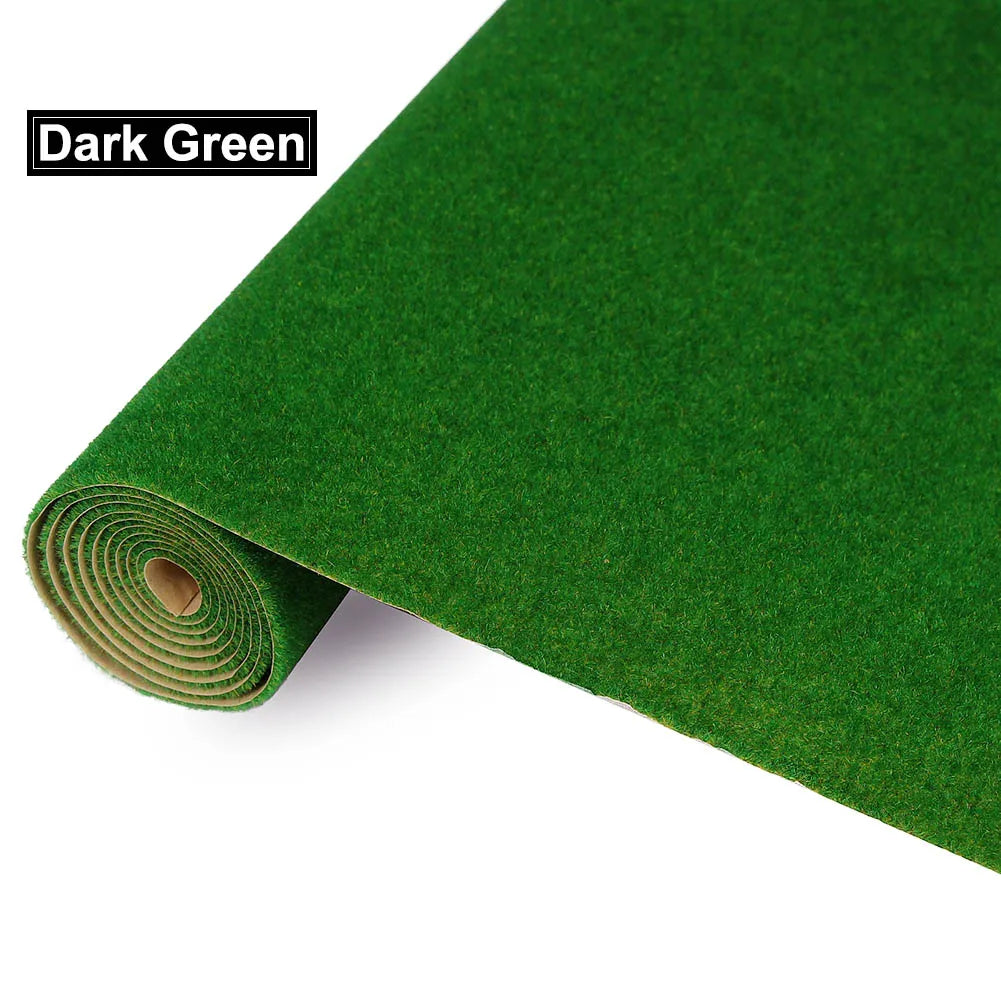 Evemodel-alfombrilla de césped de 0,4 m x 1m, modelo de césped Artificial verde, alfombras de césped para modelo arquitectónico, diseño de tren de paisaje, escala HO O N